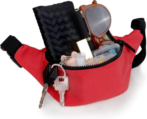 Fanny Pack for Kids,Adjustable Waist Bag for Kids Boys Girls,Cute Fashionable Waist Pack Children's Bum Bag,Sports Workout Traveling Running Carrying Phones Mini Bags (Red)