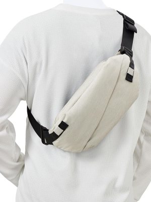 Fanny Pack for Mens Crossbody Bag, Sling Bag for Women Waist Packs Anti Theft Cross Body Belt Bag with Adjustable Strap for Running Sports Hiking Cycling Travel Walking - Beige